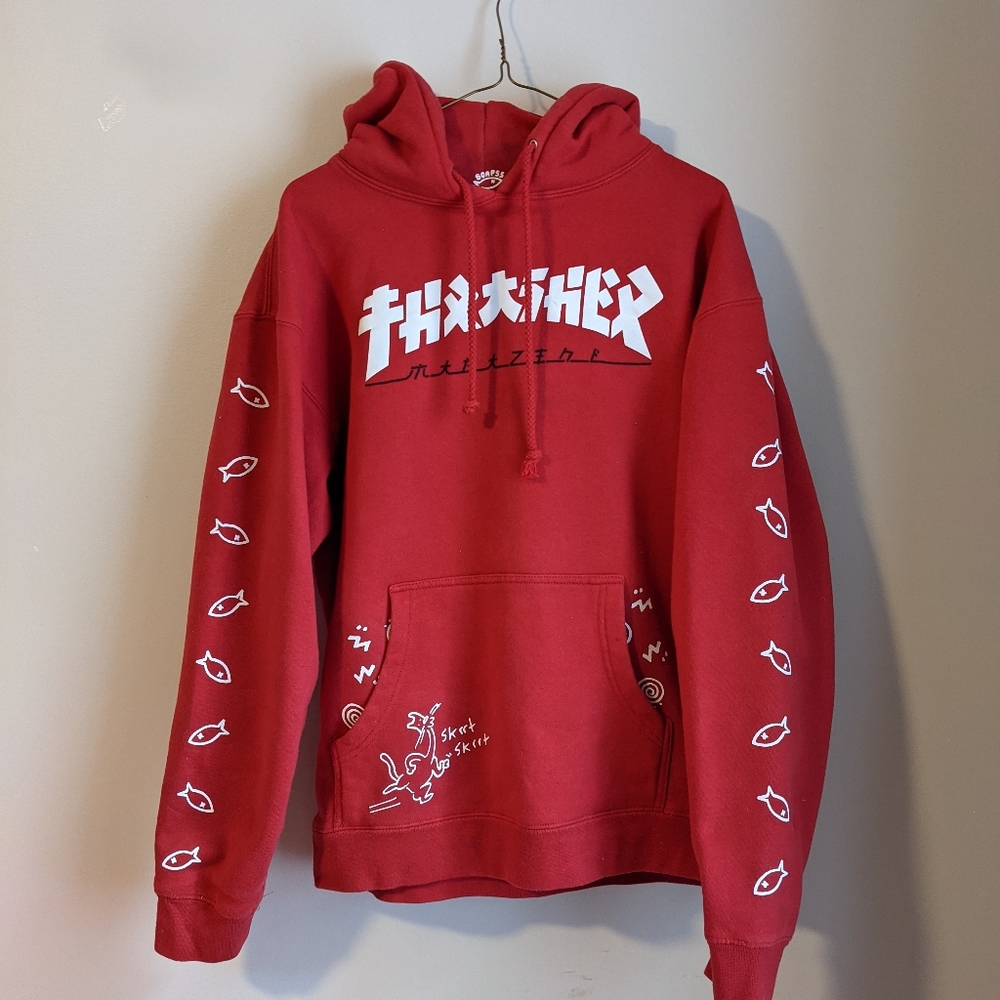 Red Thrasher Hoodie - Custom